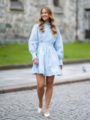 Y.A.S Siv Long Sleeve Dress Blå