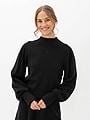 Y.A.S Fonny Long Sleeve Knit Pullover Black