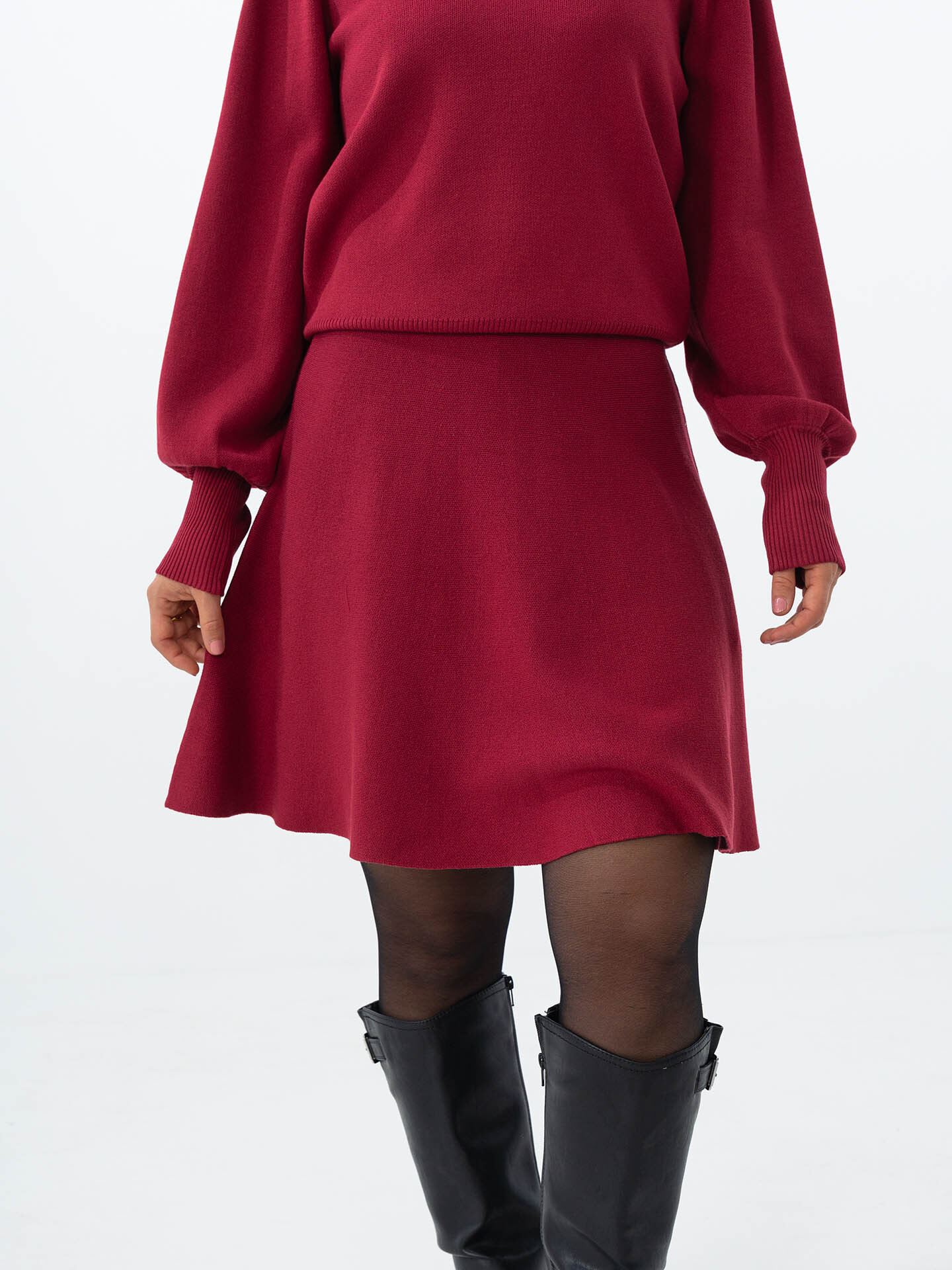 Y.A.S Fonny High Waisted Skirt Tibetan Red