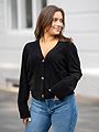 Y.A.S Emilie Long Sleeve Cardigan Knit Black