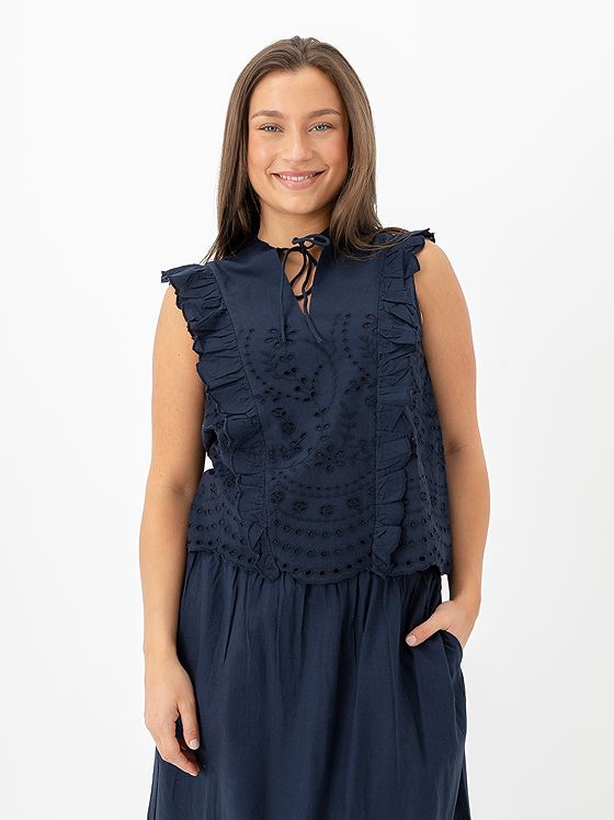 Y.A.S Luma SL Top Navy Blazer