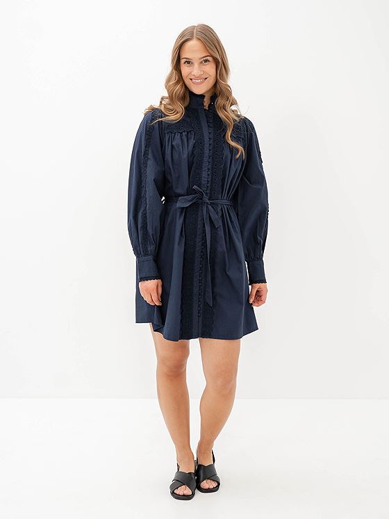 Y.A.S Pagira Long Sleeve High Neck Navy Blazer