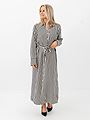 Y.A.S Kaya Long Sleeve Long Shirt Dress Birch Black Stripes