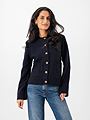 Y.A.S Nola Wool Long Sleeve Knit Cardigan Navy Blazer