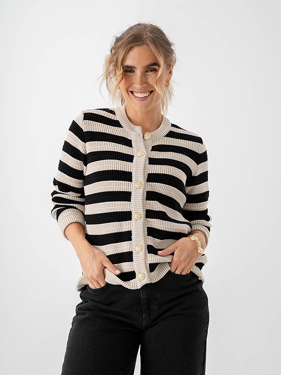 Y.A.S Sironi Long Sleeve Knit Cardigan Birch