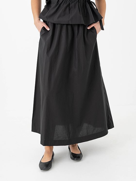 Y.A.S Ulea High Waist Long Skirt Black