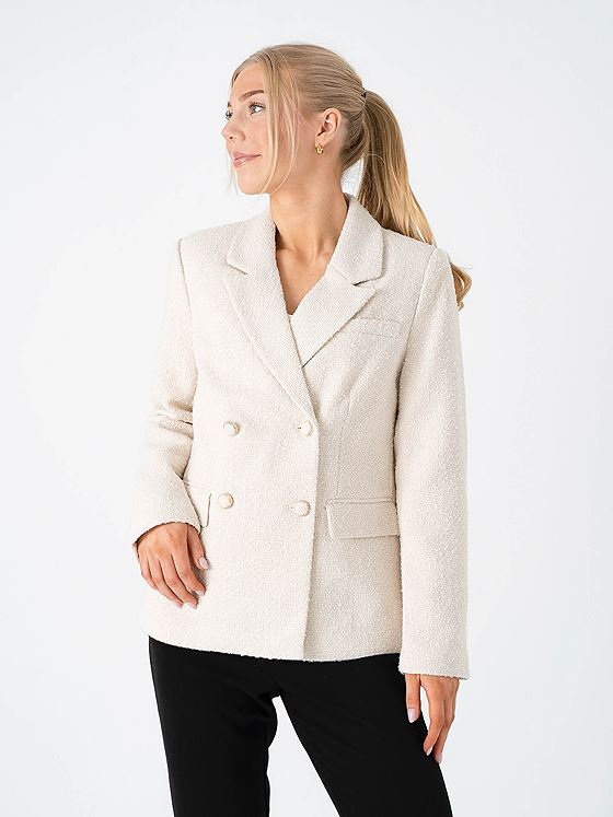 Y.A.S Petra Long Sleeve Boucle Blazer Pristine