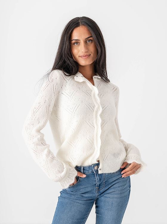 Y.A.S Pino Long Sleeve Knit Cardigan Birch