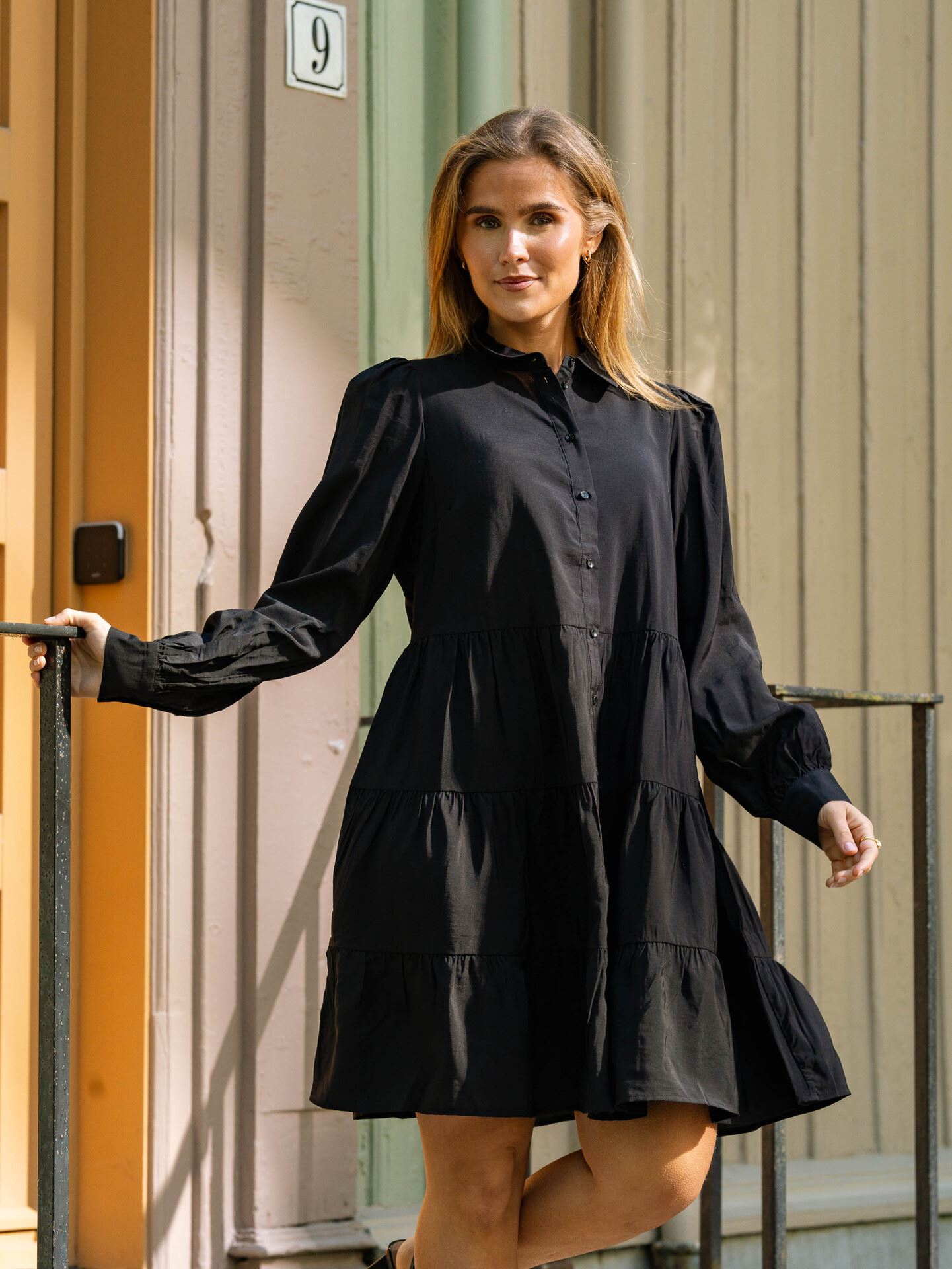 Y.A.S Pala Long Sleeve Dress Black