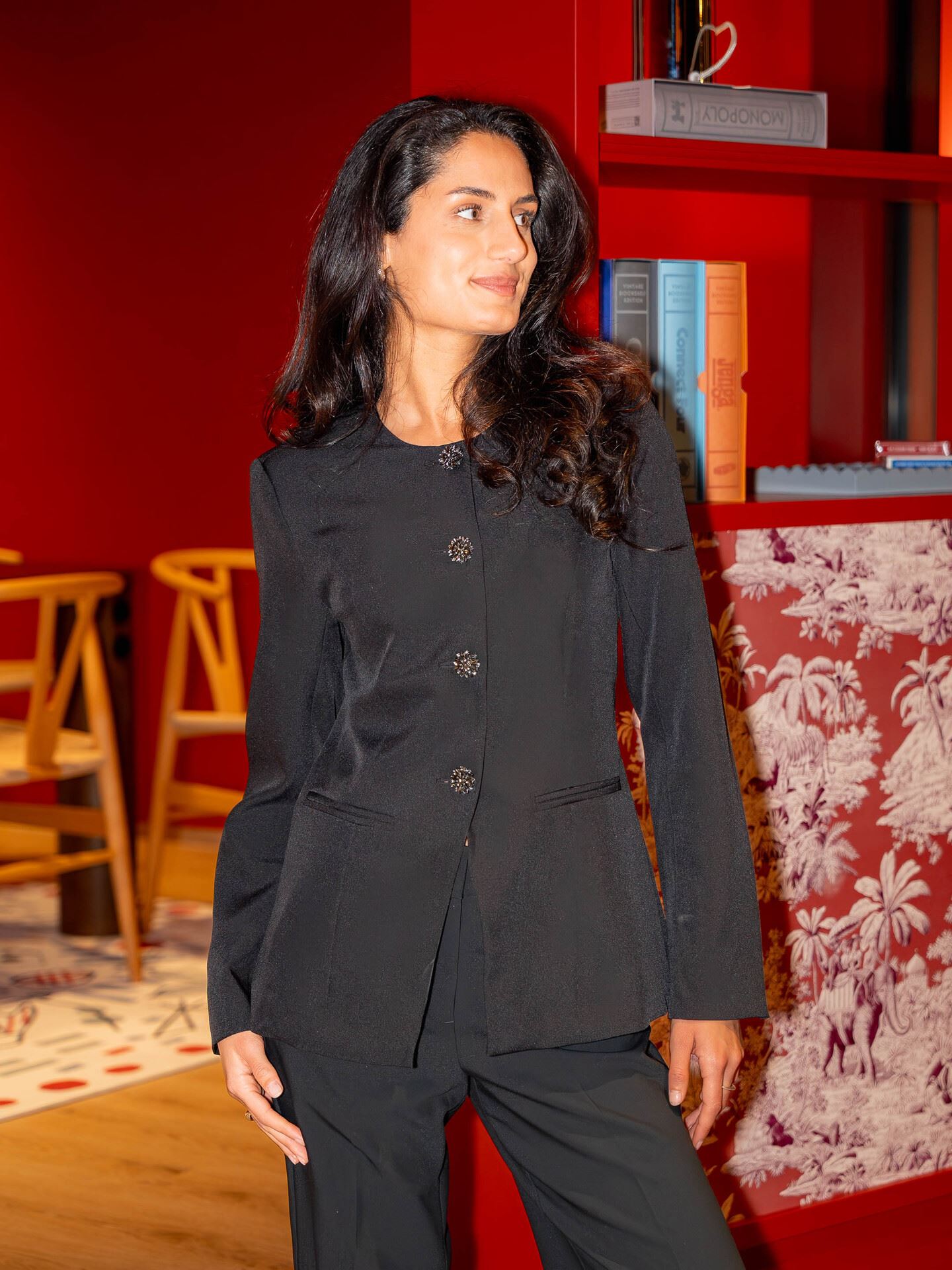 Y.A.S Vetura Long Sleeve Blazer Black