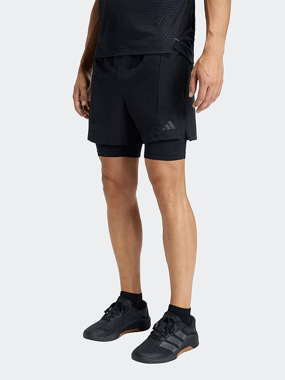 adidas Designed for Training 2-in-1 Shorts Black