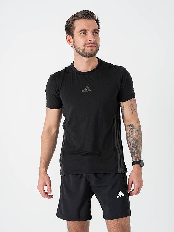 adidas Designed for Training 3-Stripes Tee Black