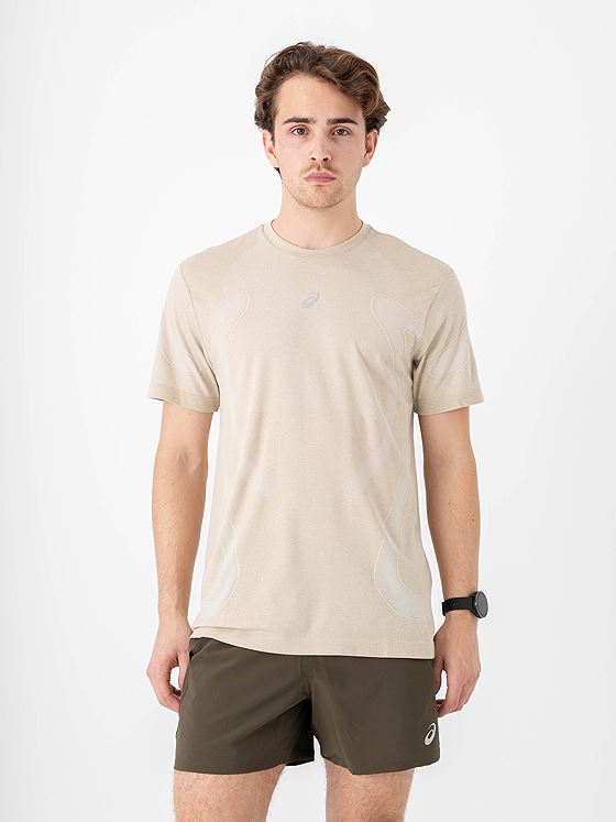ASICS Road Seamless Short Sleeve Top Cream
