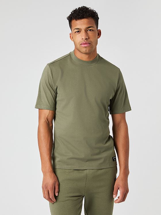 Björn Borg Centre High Neck T-Shirt Dusty Olive