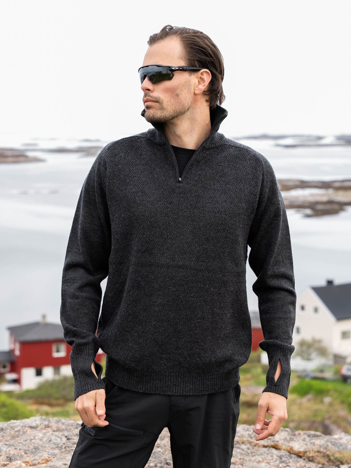 Bergans Ulriken Light Merino Jumper Men Dark Shadow Grey