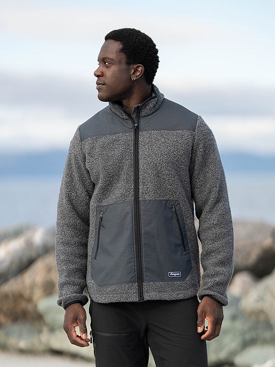 Bergans Nordmarka ReWool Pile Midlayer Jacket Solid Dark Grey