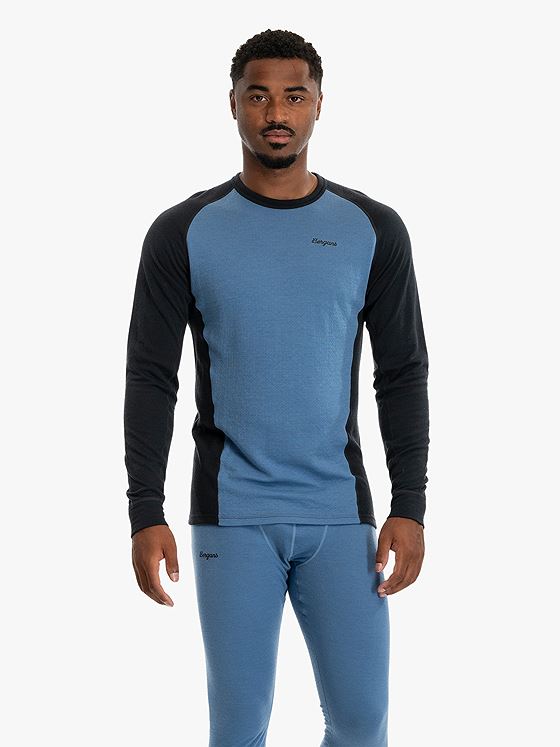 Bergans Inner:Dual Merino Long Sleeve Men Elemental Blue