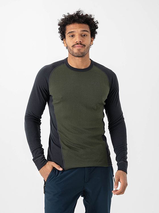 Bergans Inner:Dual Merino Long Sleeve Men Pine Forest