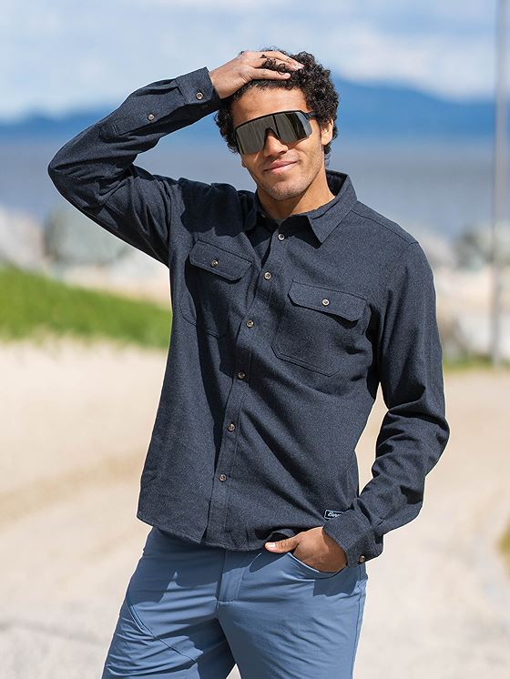 Bergans Nordmarka Flannel Shirt Men Navy Blue