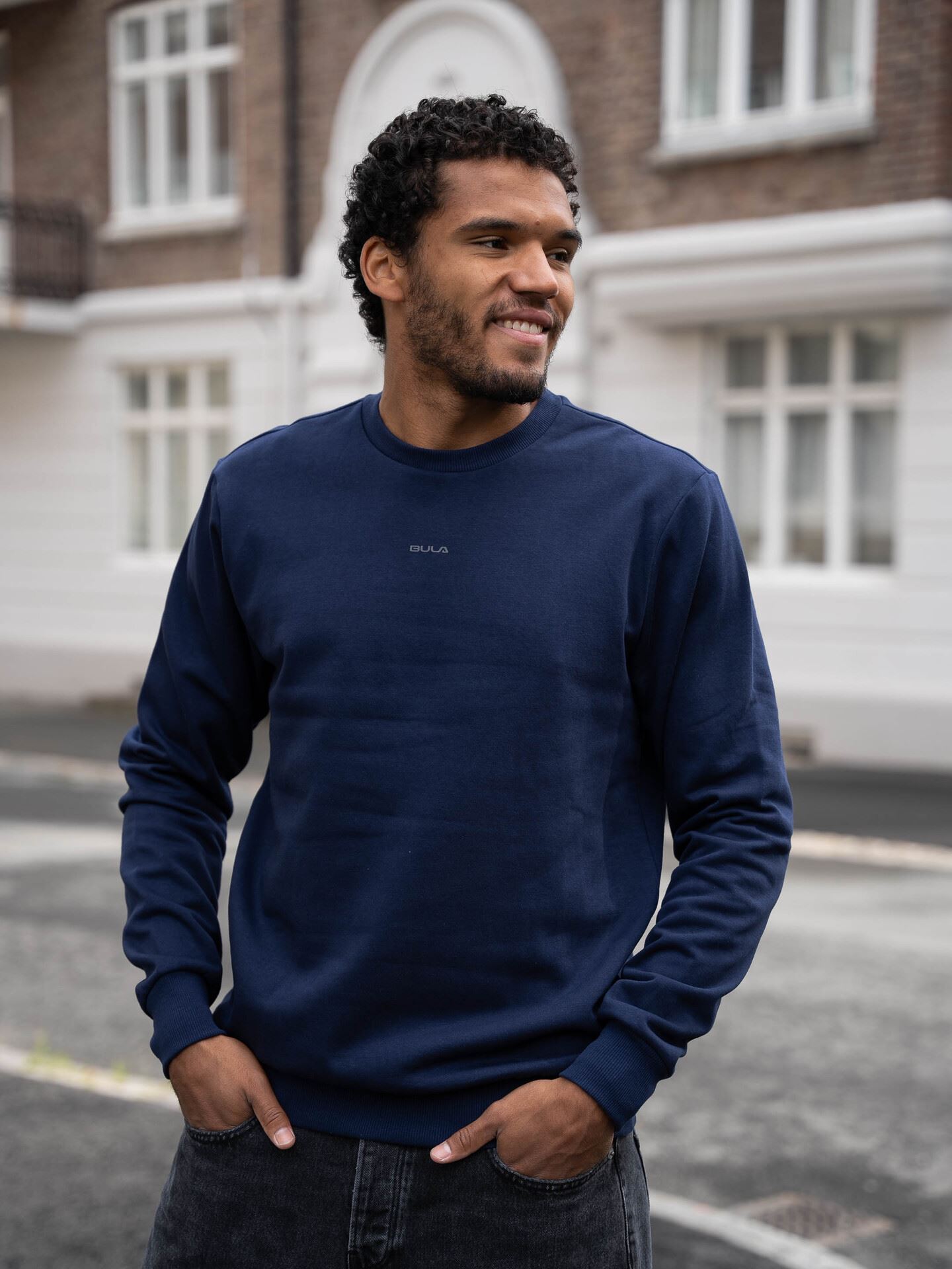 Bula Frame Logo Crew Navy