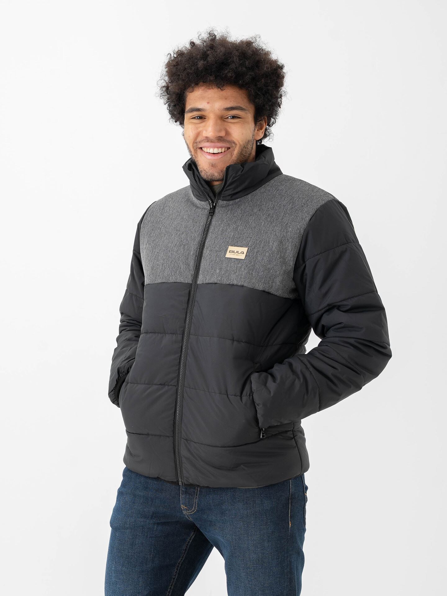 Bula Jacket Contrast Puffer Black