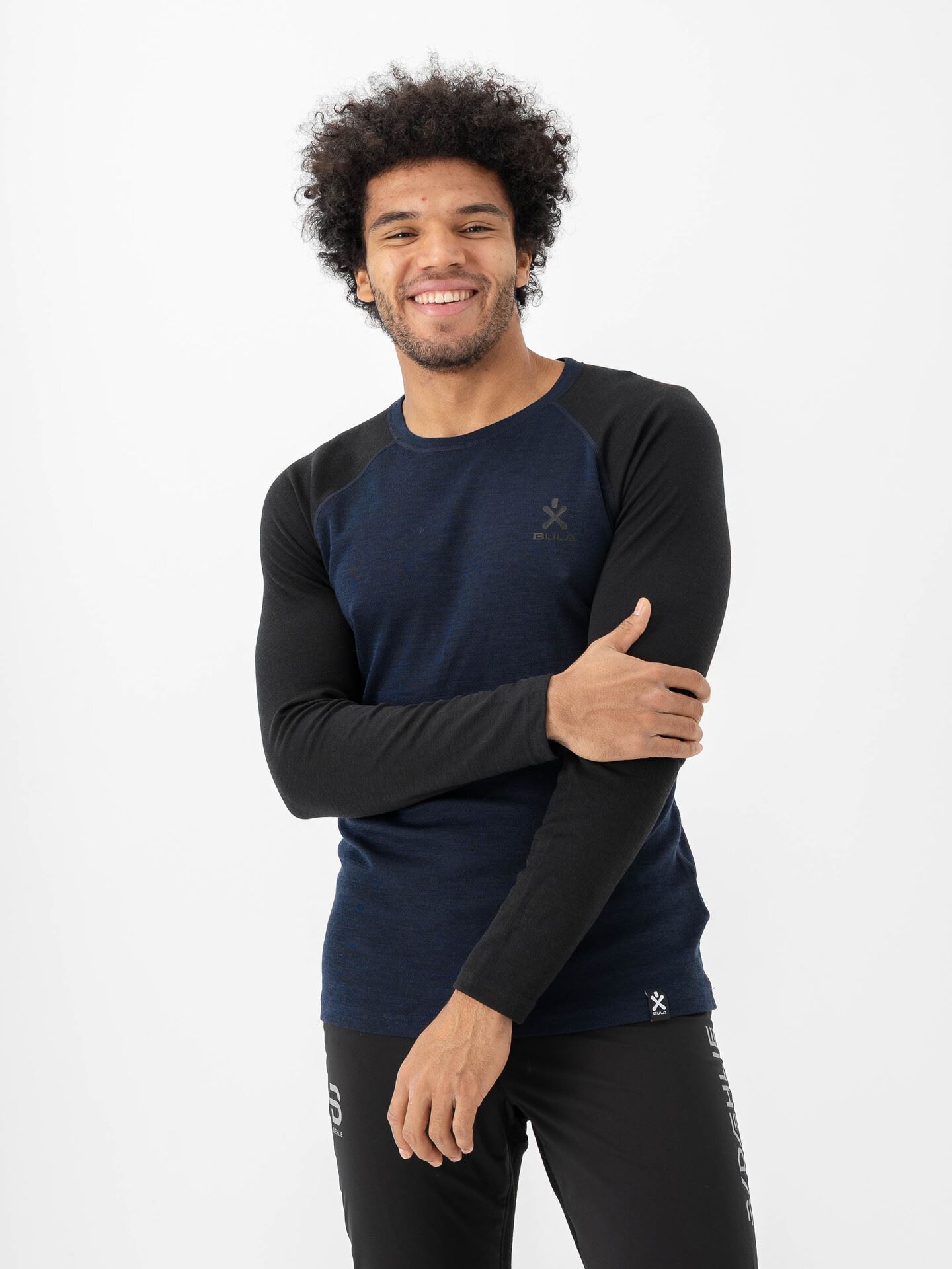 Bula Norm Merino Wool Crew Navy