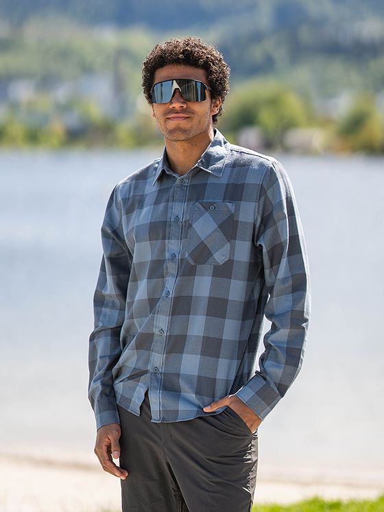 Helly Hansen Aker Flannel Long Sleeve Shirt Washed Navy