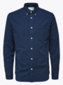 Selected Homme Selected Homme Reg Rick Oxford Shirt Long Sleeve Moonlit Ocean