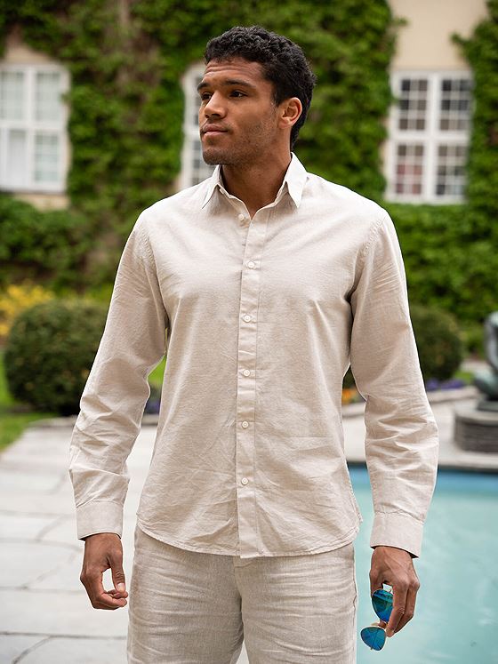 Selected Homme Slim-Sun Shirt Long Sleeve Pure Cashmere