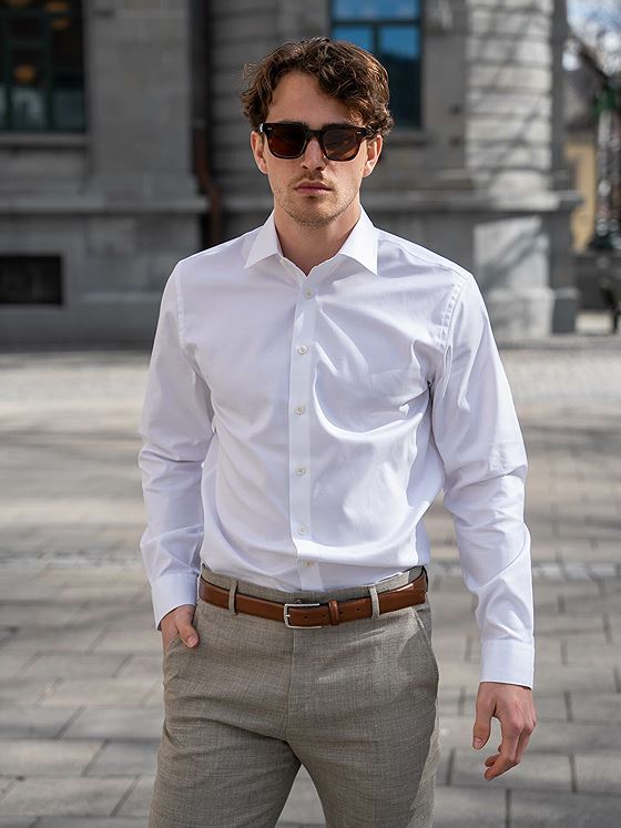 Selected Homme Slim Ethan Shirt Long Sleeve Classic Bright White