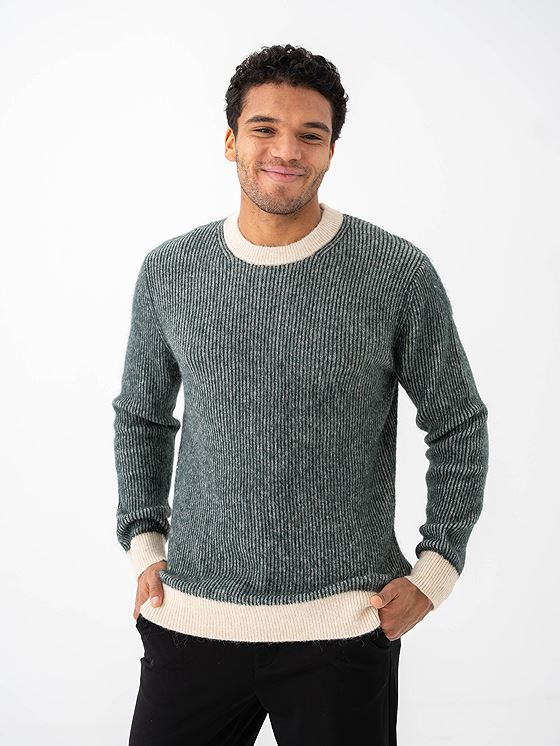 Selected Homme Rai Long Sleeve Knit Crew Neck Green Gables