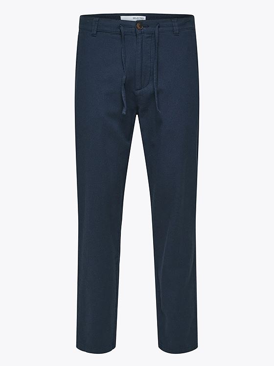 Selected Homme Slim Tape Brody Linen Pant Dark Sapphire