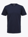 Selected Homme Aspen Short Sleeve O-Neck Tee Navy Blazer