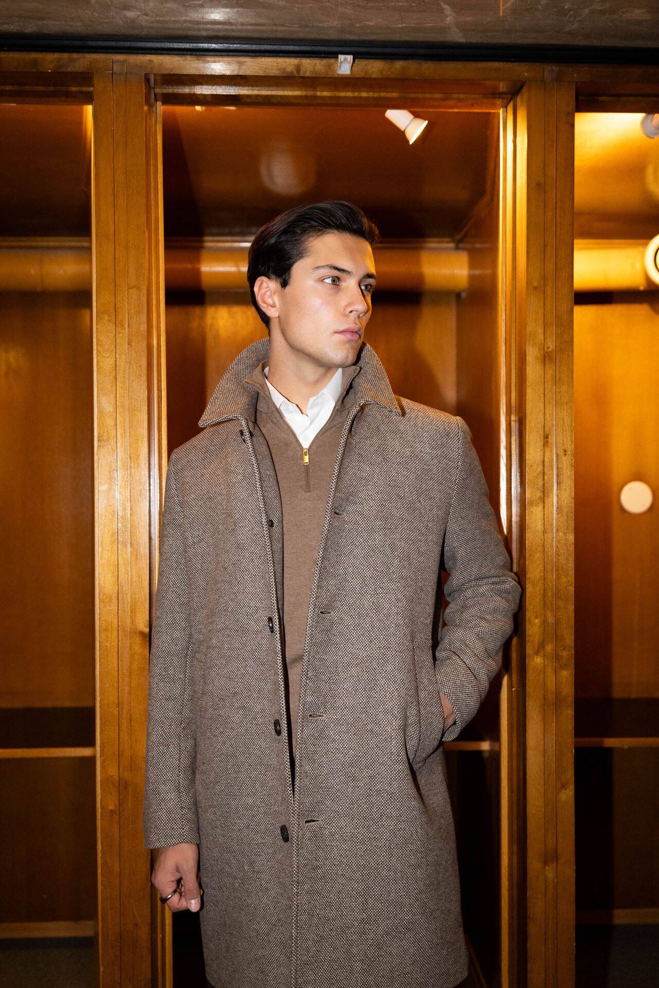 Selected Homme Archive Car Coat Demitasse Donegal