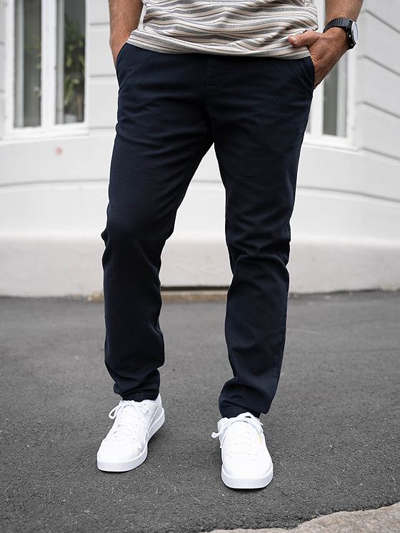 Selected Homme Slim Miles Structure Dyed Pant Dark Sapphire