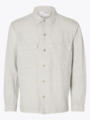 Selected Homme Mads Linen Overshirt Long Sleeve Pure Cashmere