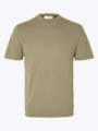 Selected Homme Berg Linen Short Sleeve Knit Tee Vetiver