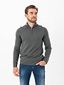 Selected Homme Tray Long Sleeve Knit Merino Half Zip Deep Forest