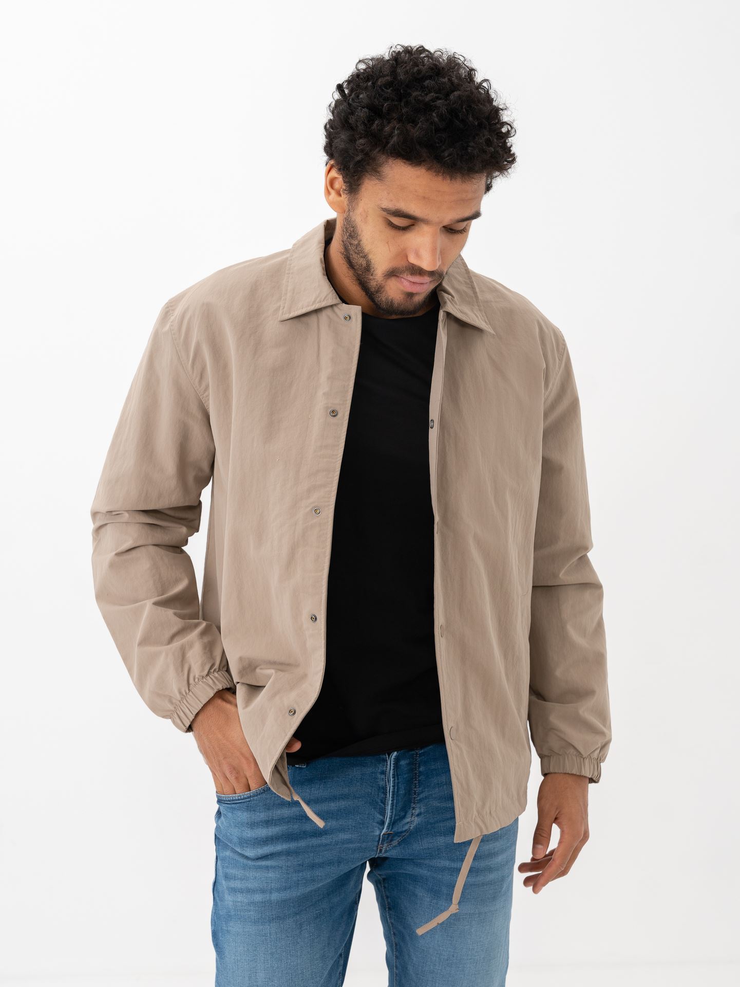 Selected Homme Archive Coach Jacket Greige