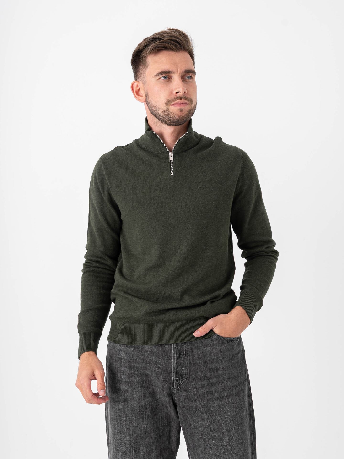 Jack and Jones Emil Knit Half Zip Duffel Bag