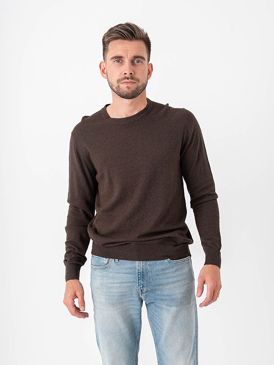 Jack and Jones Emil Knit Crew Neck Mulch Twist