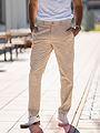 Jack and Jones Riviera Linen Trousers Slim Fit Beige