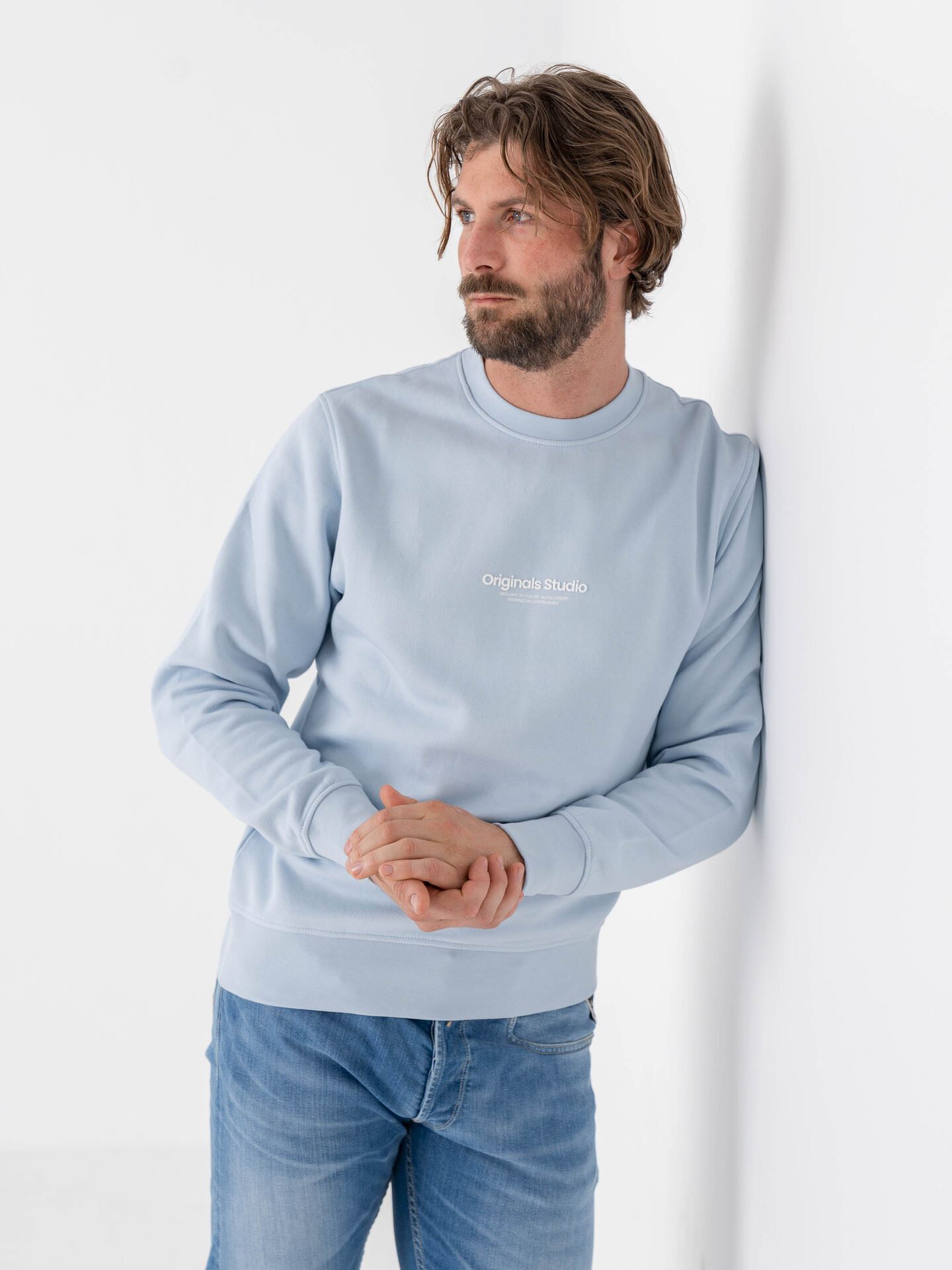Jack and Jones Vesterbro Sweat Crew Neck Skyway