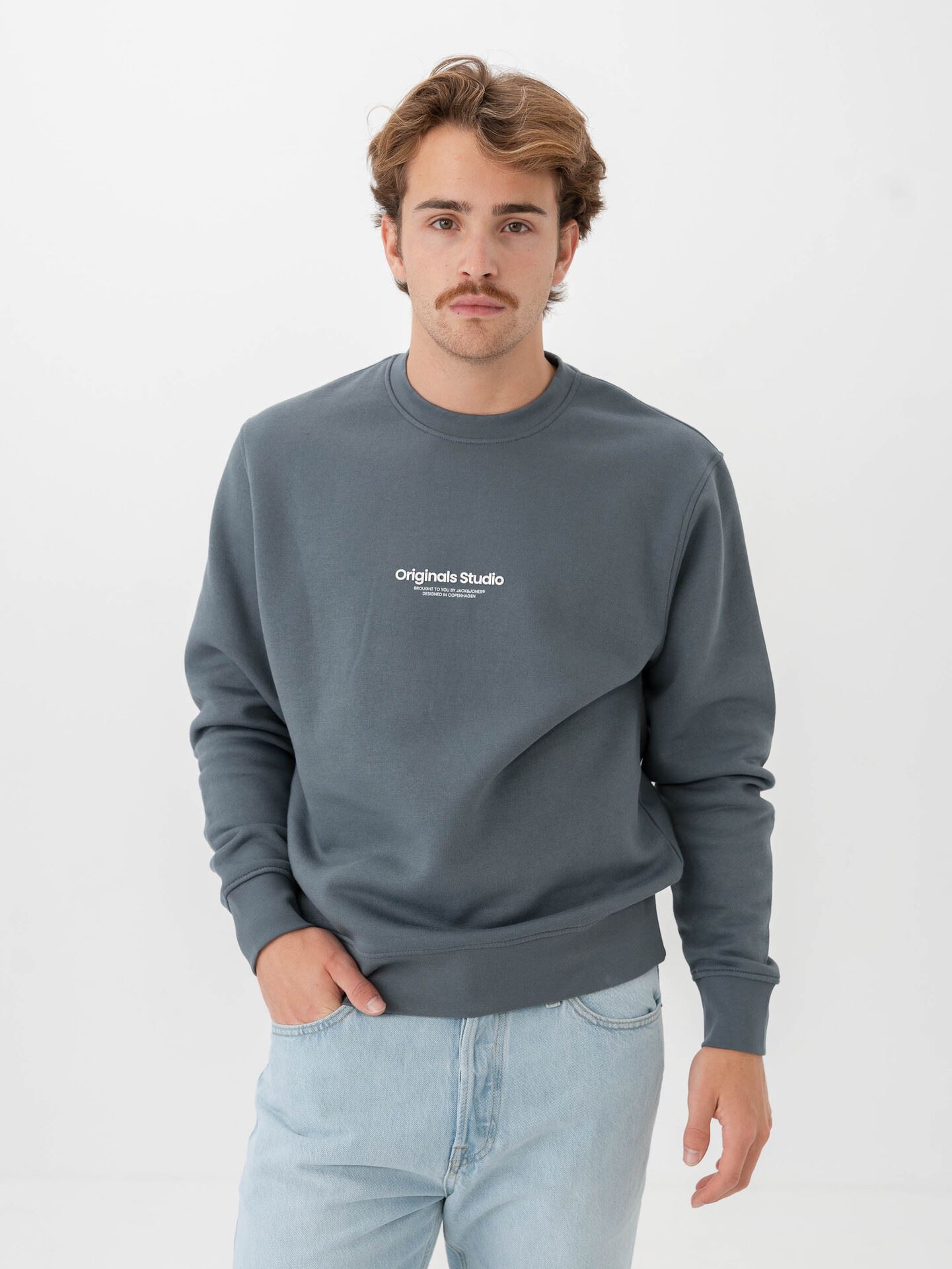 Jack and Jones Vesterbro Sweat Crew Neck Stormy Weather