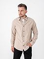 Jack and Jones Classic Melange Shirt Long Sleeve Oatmeal