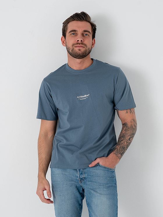 Jack and Jones Soho Tee Short Sleeve Crew Neck Blue Mirage