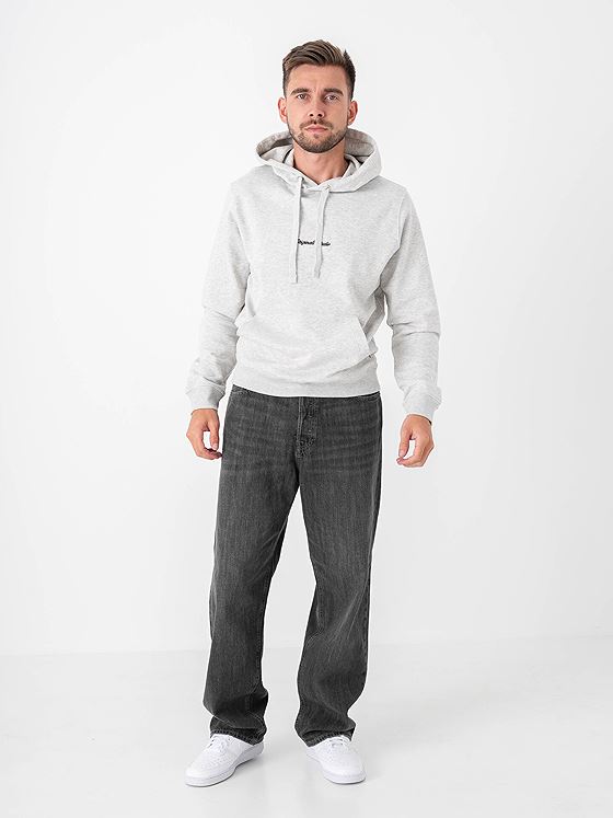 Jack and Jones Norrebro EMB Sweat Hood White Melange