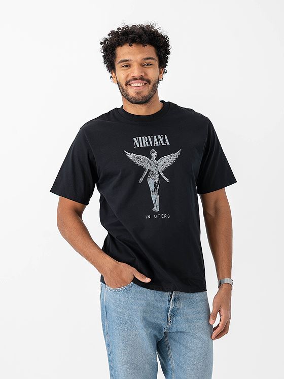 Jack and Jones Nirvana Short Sleeve Tee Black