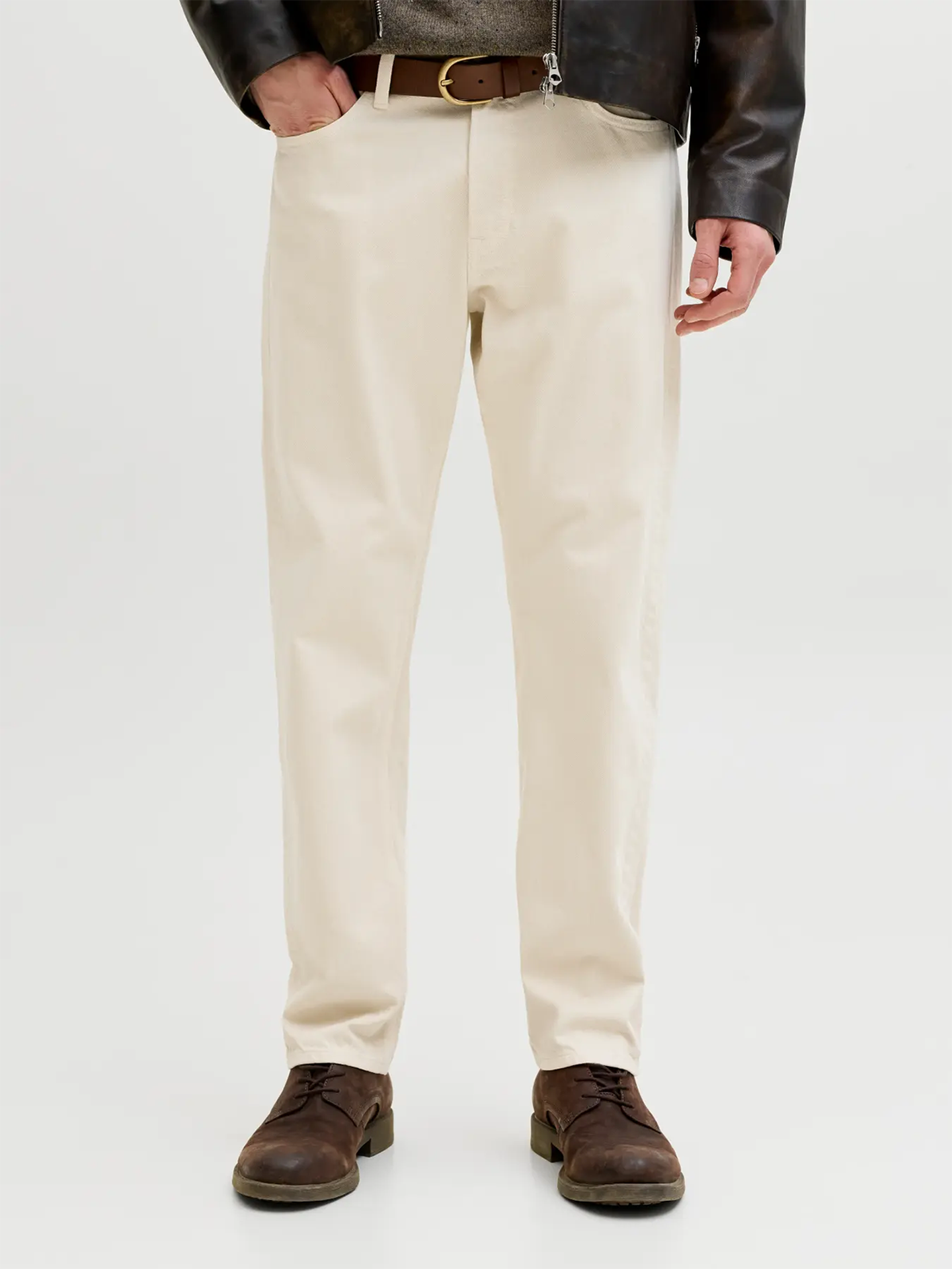 Jack and Jones Chris Original Jeans Ecru