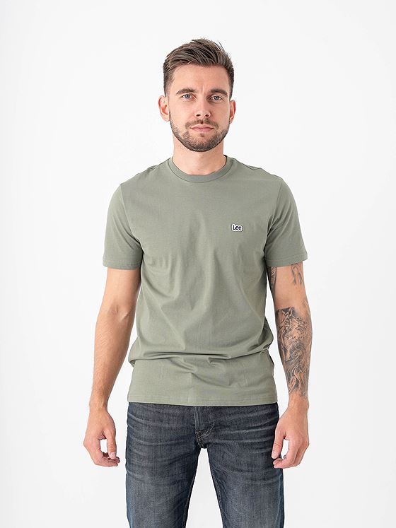 Lee Short Sleeve Patch Logo Tee Olive Stone